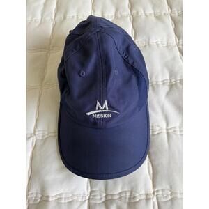 Mission Strapback Hat Blue Adjustable Endura Cool 6 Panel